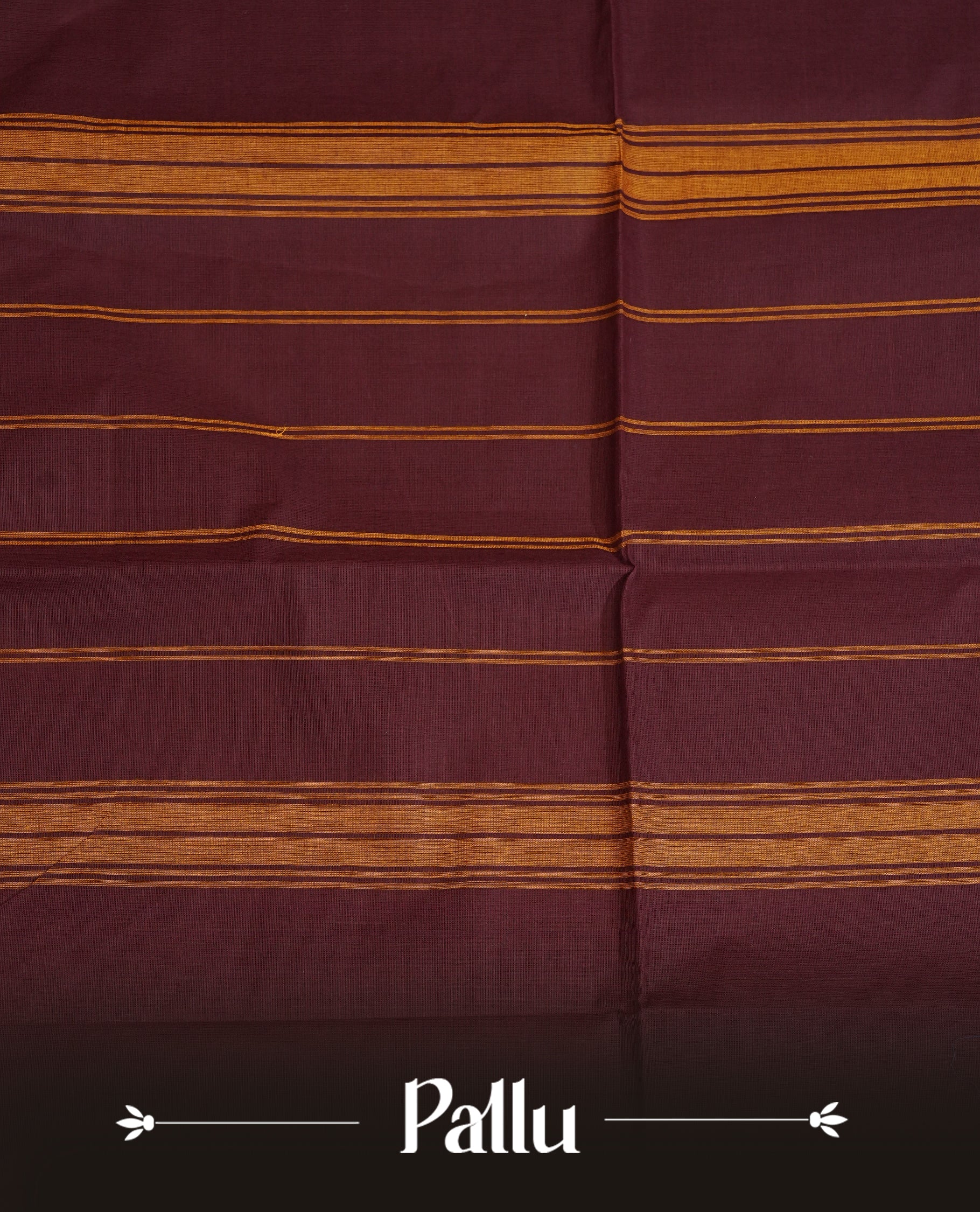 Grape colour chettinad cotton saree featuring Elegant plain body, complemented by contrast Magenta colour with gold zari strip & peacock border, comes with matching blouse piece.