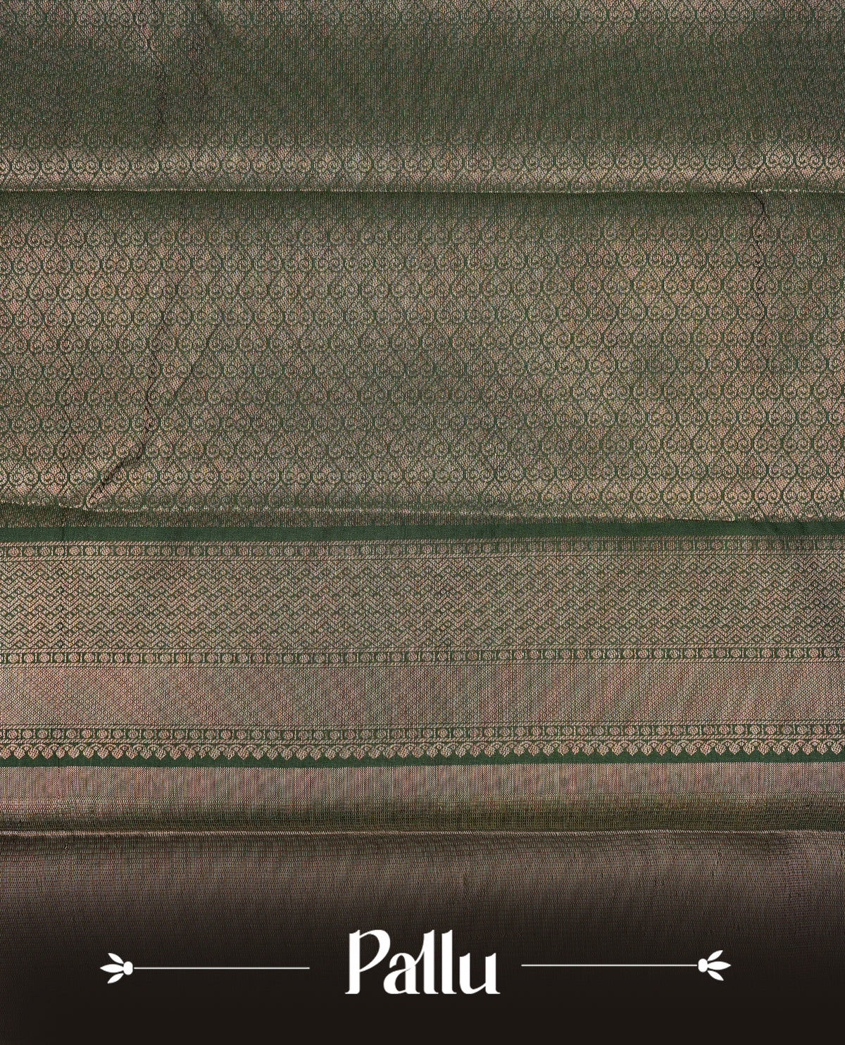 Mustard yellow colour semi silk saree featuring antique zari check patterns on body, contrast olive green colour with traditional border on body, grand pallu comes with matching blouse piece