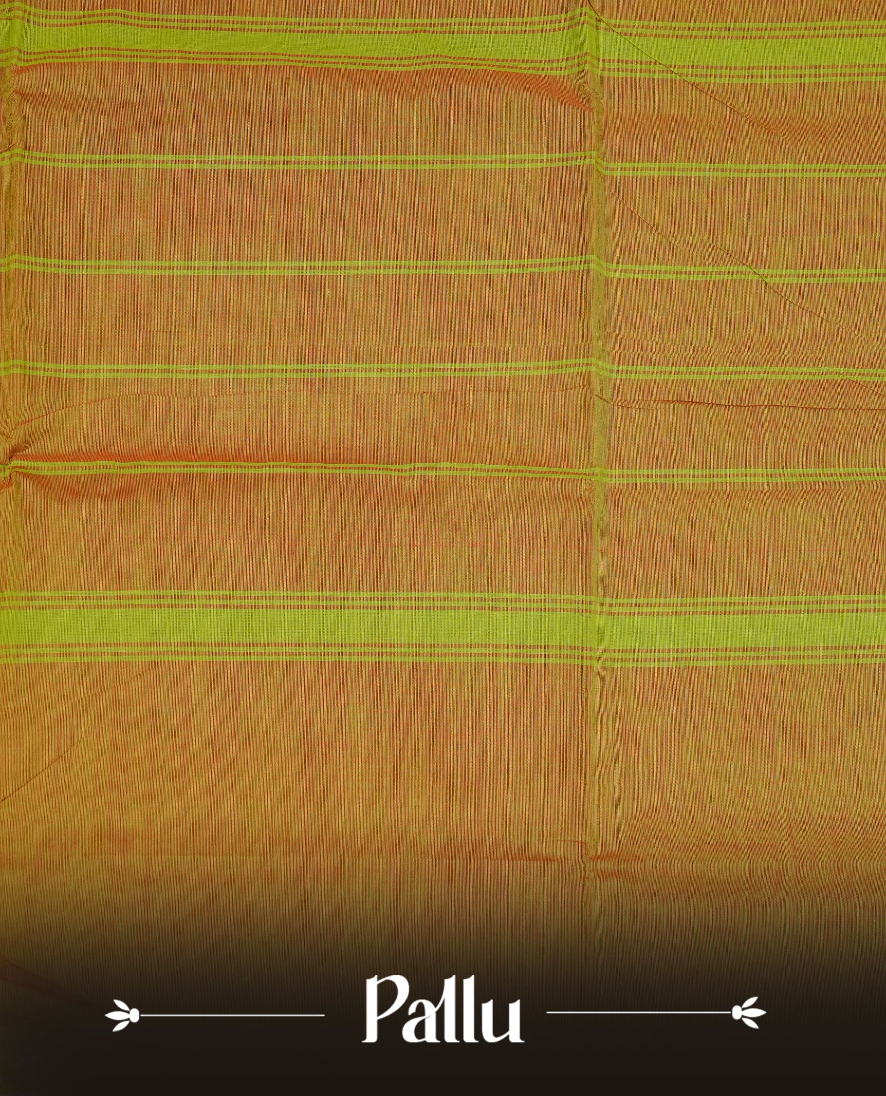 Olive Colour Chettinad Cotton Saree Featuring a Plain Body, Complemented by a Maroon Colour Border with Gold Zari and a Contrast Striped Pallu, Paired with a Matching Blouse Piece.