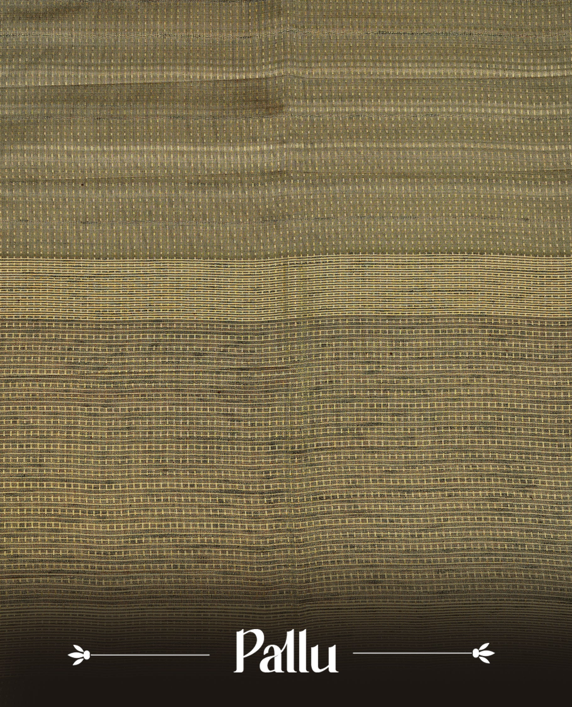 Antique gold colour semi tussar silk saree featuring elegant gold zari dotted stripes across the body, enhanced with a rich zari woven border. Comes with a matching blouse piece.