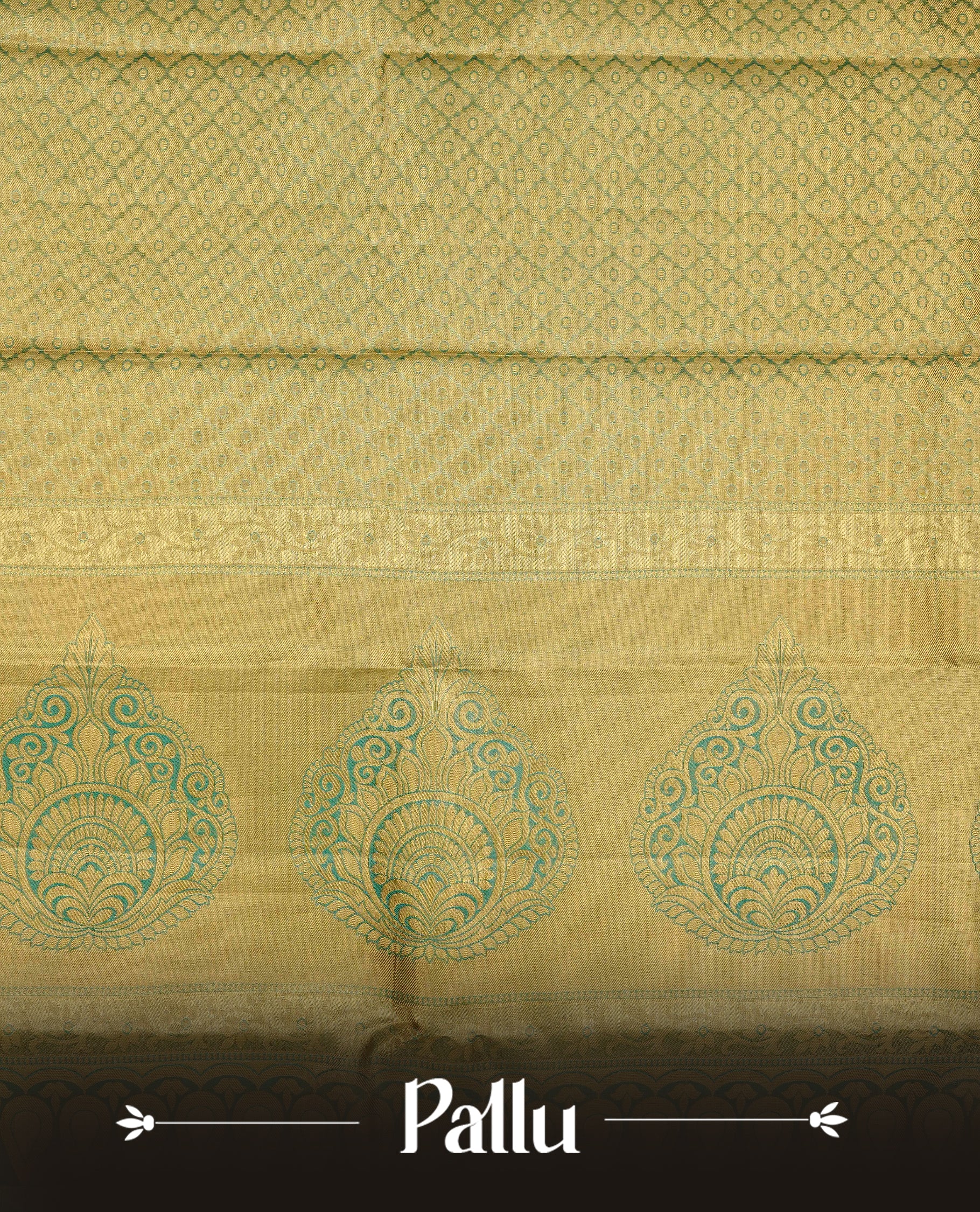 Blue & Gold double shade colour tissue silk saree featuring gold Pattern on body, complemented by self colour with Gold Zari border, comes with matching blouse piece.