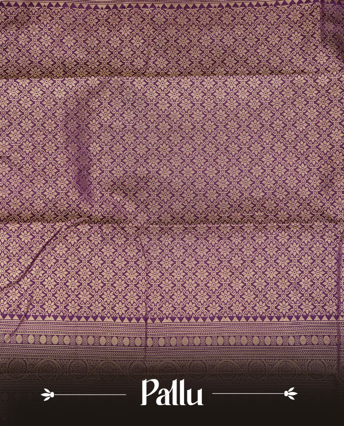 Mustard yellow colour semi wedding silk saree featuring gold zari buttas on body, contrast brown & purple colour traditional border on body, rich pallu comes with matching blouse piece