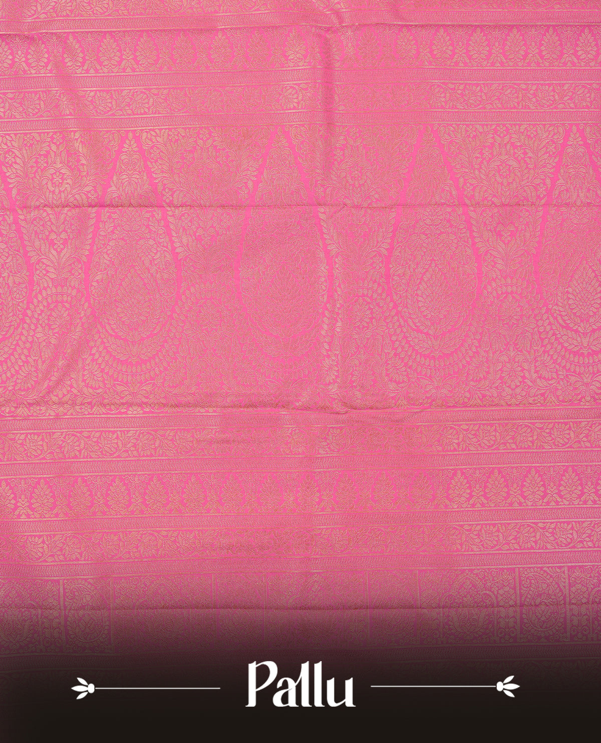 Magenta colour semi wedding saree featuring gold zari check with  motifs on body complemented by Self colour with traditional border, comes with matching blouse piece.