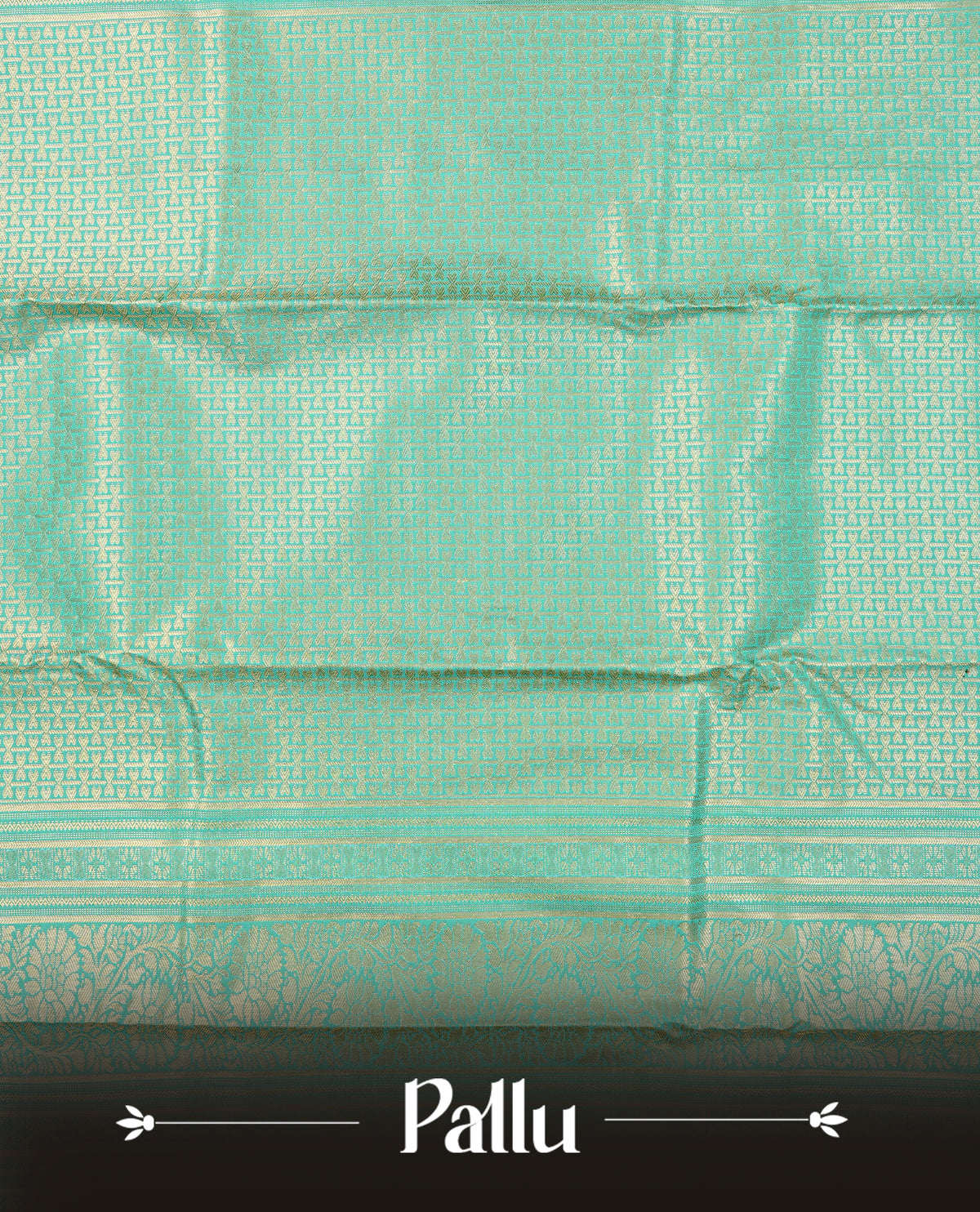 Mustard olive colour semi wedding saree featuring gold zari strip with motifs on body complemented by contrast aqua colour with traditional border, comes with macthing blouse piece.