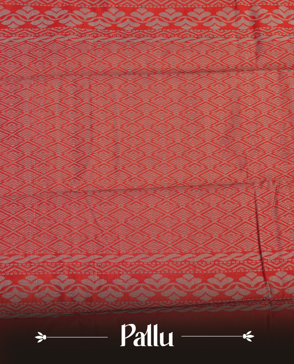 Red colour silk cotton saree featuring reddish grey colour thread motifs on body thread detiled contrast borders & pallu,comes with matching blouse piece