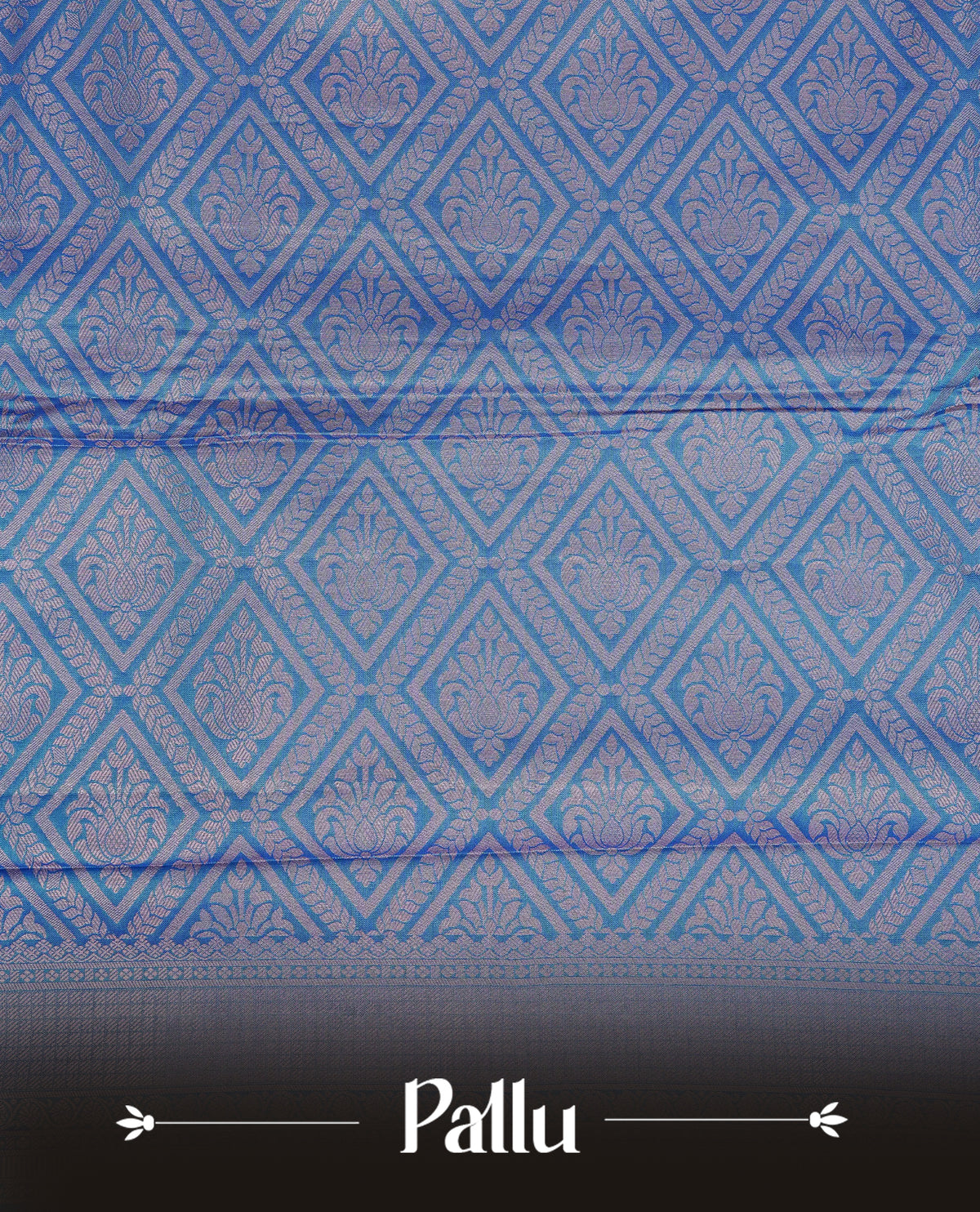 Teal blue colour semi silk saree featuring antique zari kodi patterns on body, contrast self colour with traditional border on body, grand pallu comes with matching blouse piece