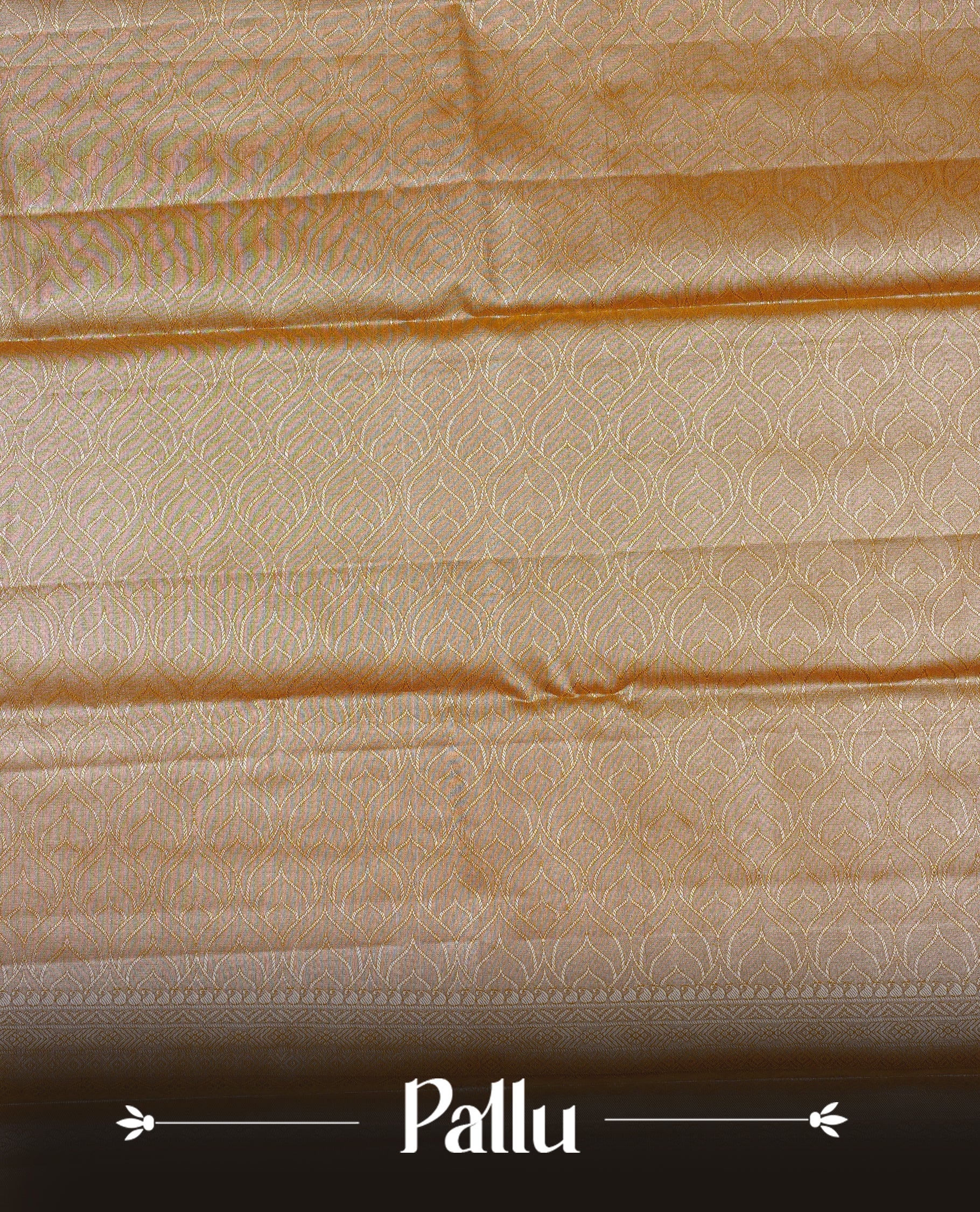 Mustard & Silver colour Double shade Semi tissue silk saree featuring silver zari kodi pattern on body, self colour with traditional border, paired with matching.