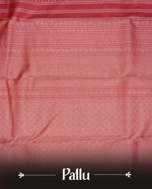 Maroon Colour Wedding silk saree Featuring Gold Zari Pattern on Body, Finished with Self colour With Traditional border, Comes with Matching Blouse Piece.