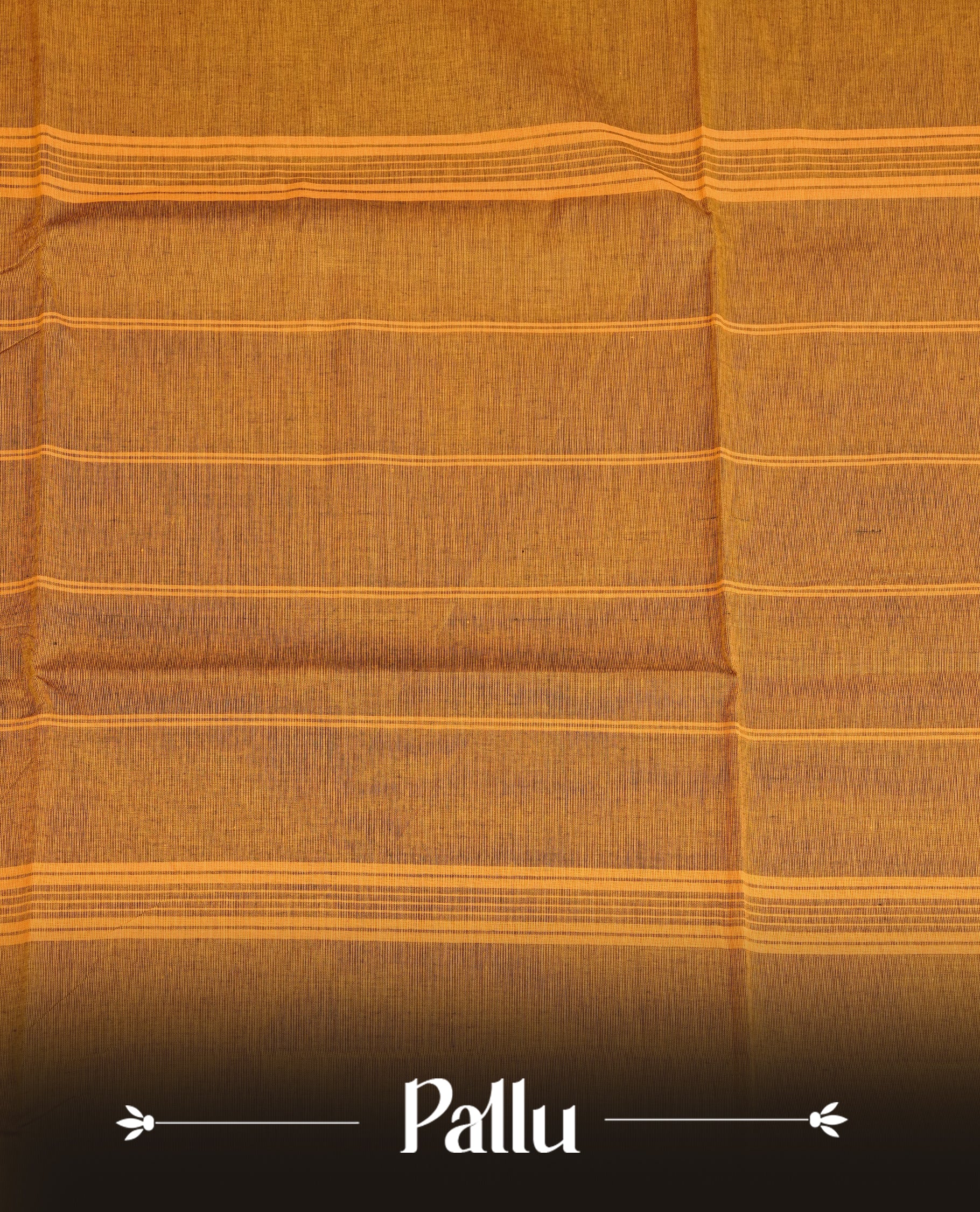 Mustard Yellow Colour Chettinad Cotton Saree Featuring a Plain Body, Complemented by a Black Colour Border with Gold Zari Traditional, Paired with a Matching Blouse Piece.