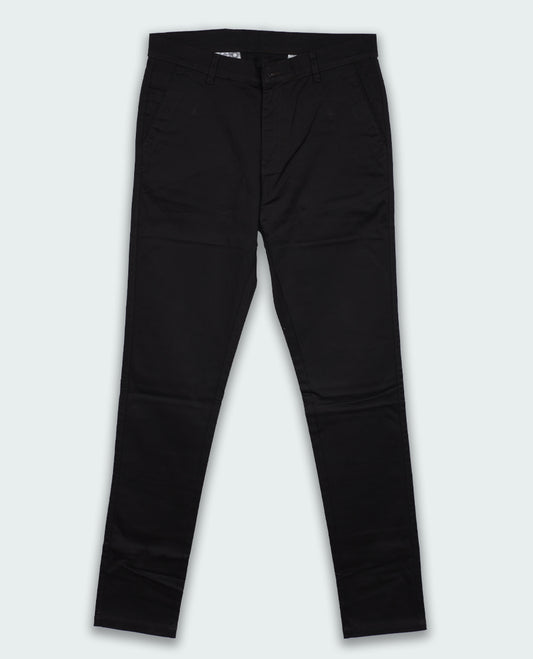 Soot black colour SATIN LYCRA formal pants for men, tailored in a slim fit with a clean front and side pockets & Made from premium fabric for all day comfort.