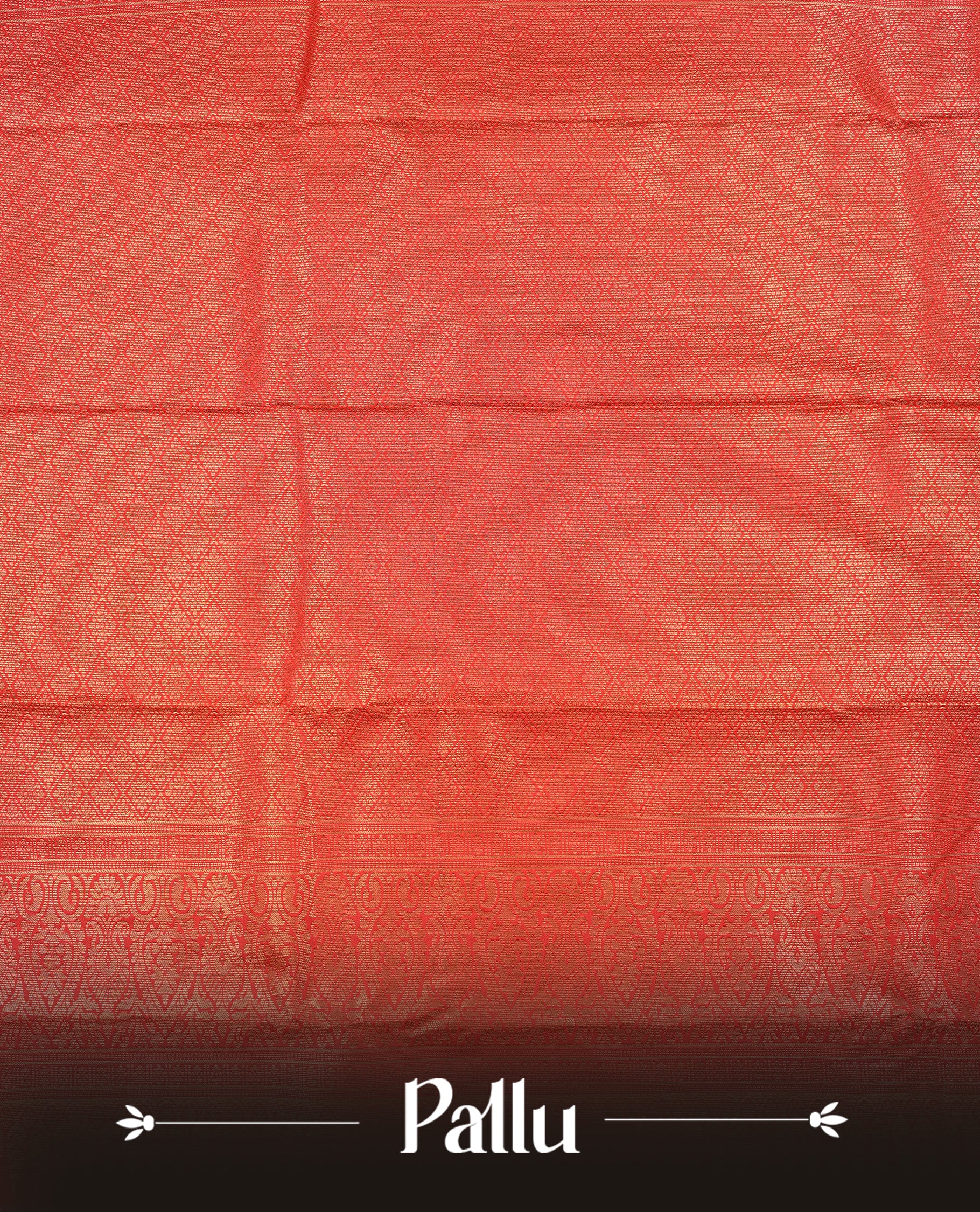 Red Colour Semi Wedding Silk Saree Featuring Gold Zari Floral Kodi Pattern, Showcased with self colour With Traditional Border,  Paired With Matching Blouse Piece.