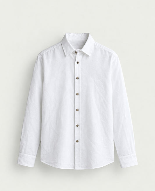 White colour shirt Plain body, Full sleeve.