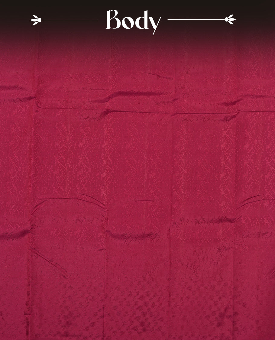 Maroon Colour Semi Soft Silk Saree Featuring a Self Coloured Patterned Body, Complemented by Self Coloured Pallu & Border and a Matching Blouse Piece