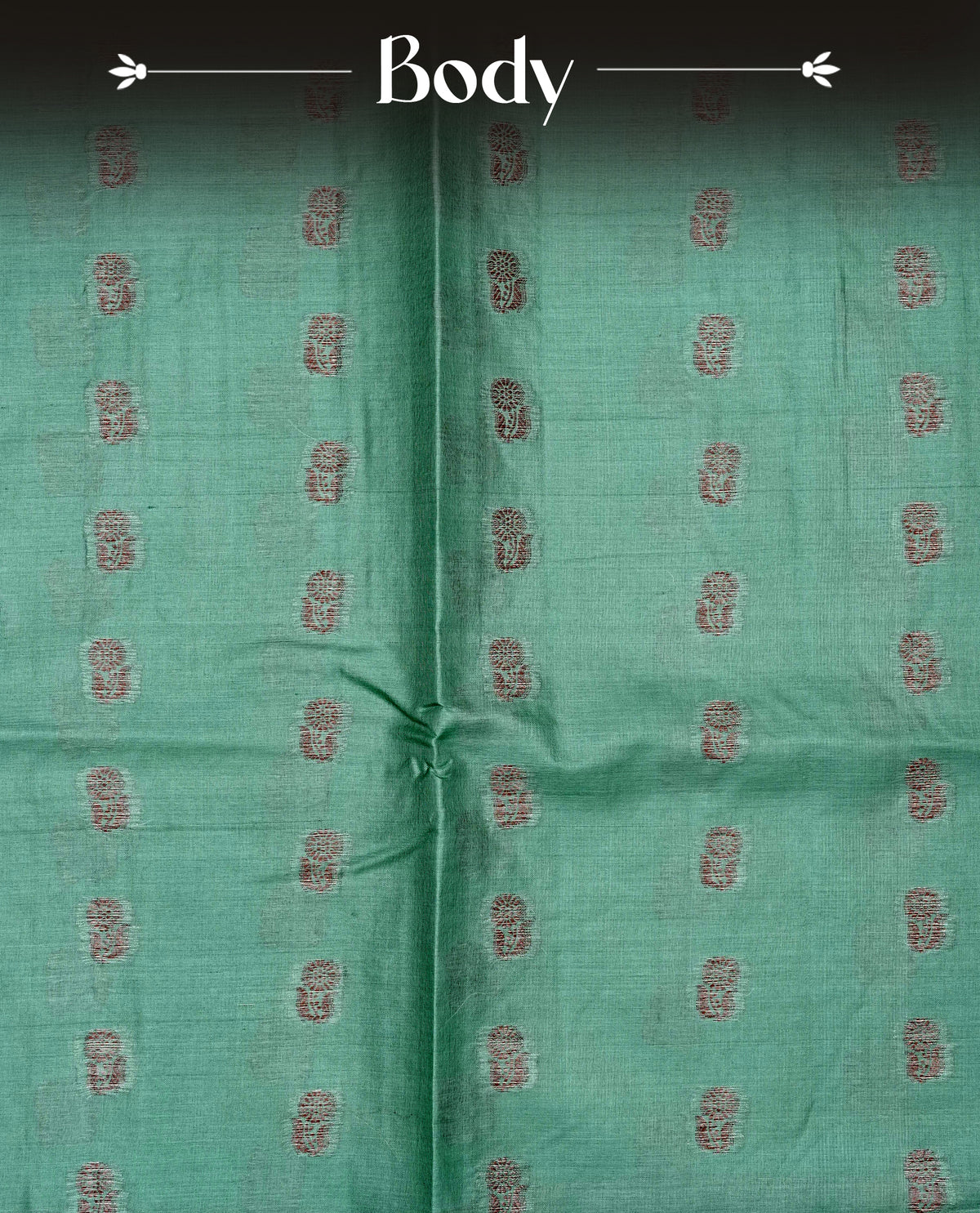 Light Aqua colour banaras silk saree featuring Gold zari buttas on body, complemented by contrast teal colour border, comes with matching blouse piece.