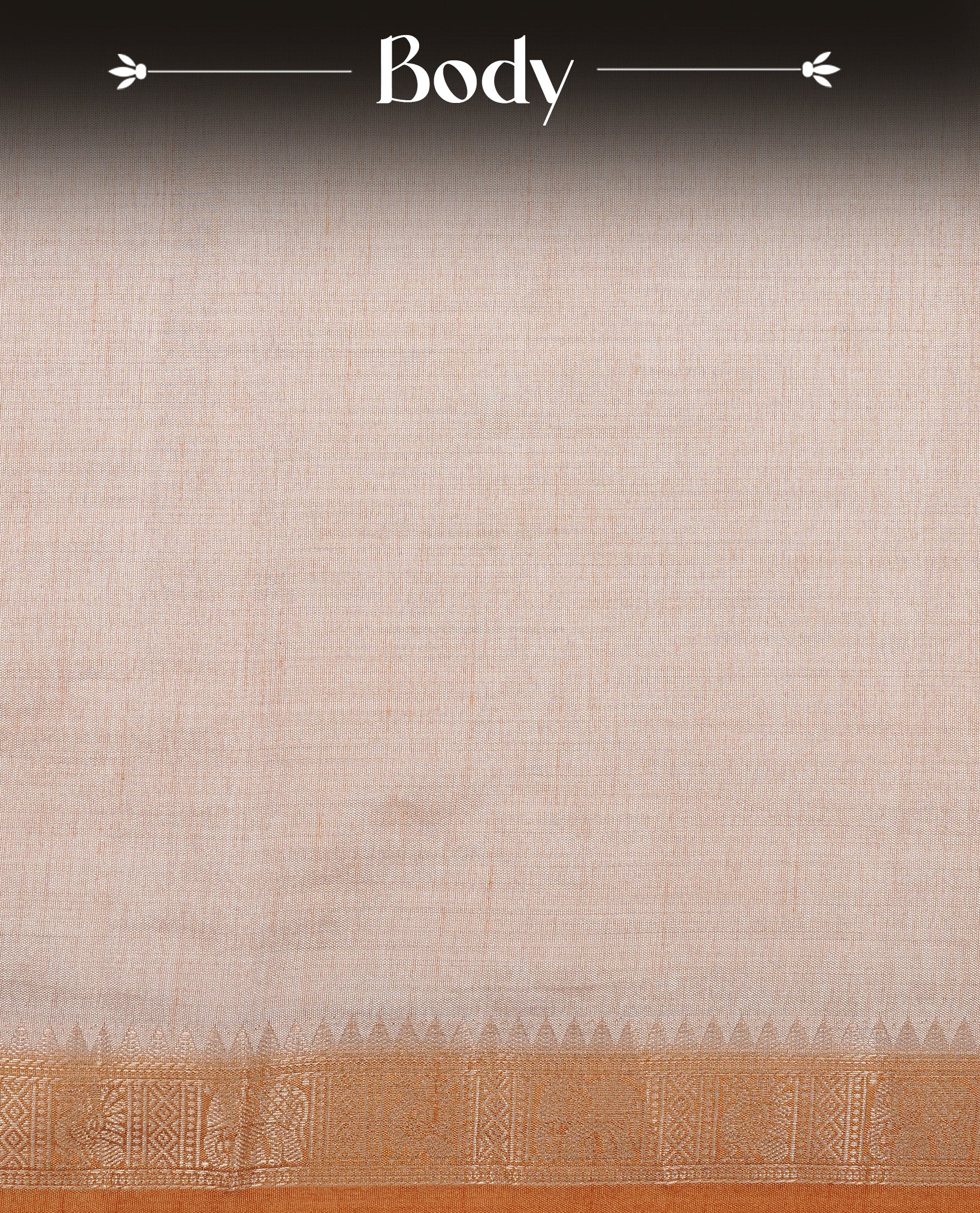 Cream colour Tussar silk saree Featuring Elegant Plain body, complemented by Contrast Mustard colour with gold zari border, paired with matching blouse piece.