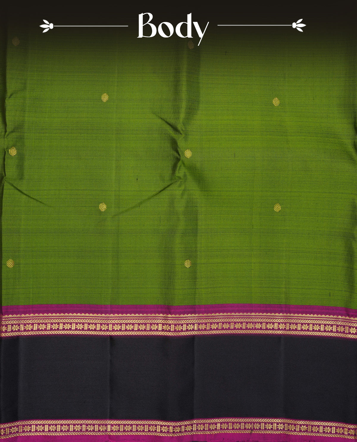 Olive colour Traditional kancheepuram silk saree