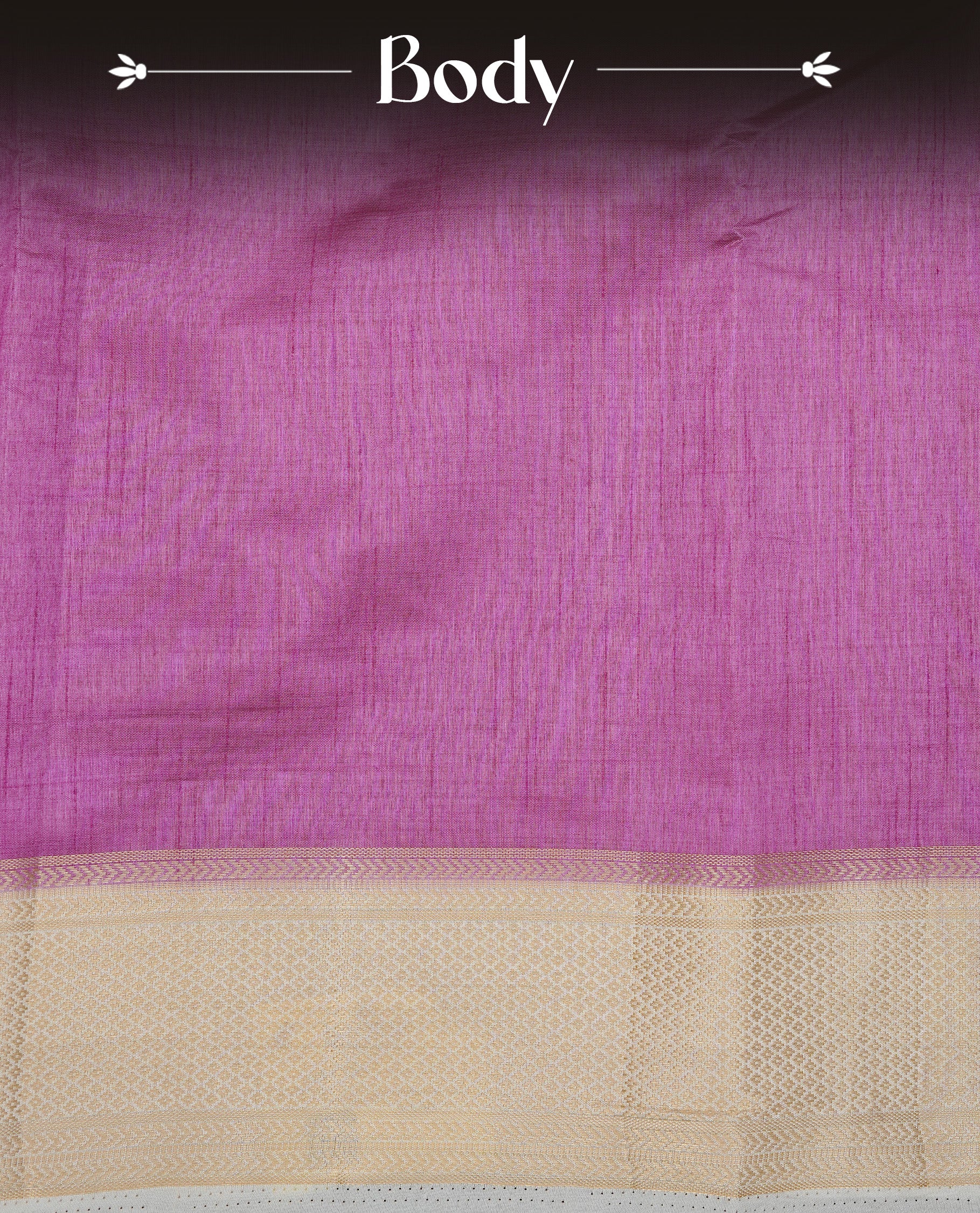 Pink colour Semi Tussar silk saree featuring an elegant plain body, accentuated by a contrast cream border adorned with intricate gold zari work, paired with a matching blouse piece.
