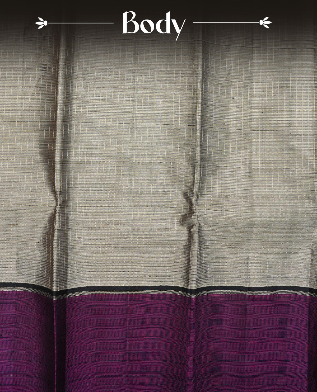 Grey Colour traditional kancheepuram silk saree