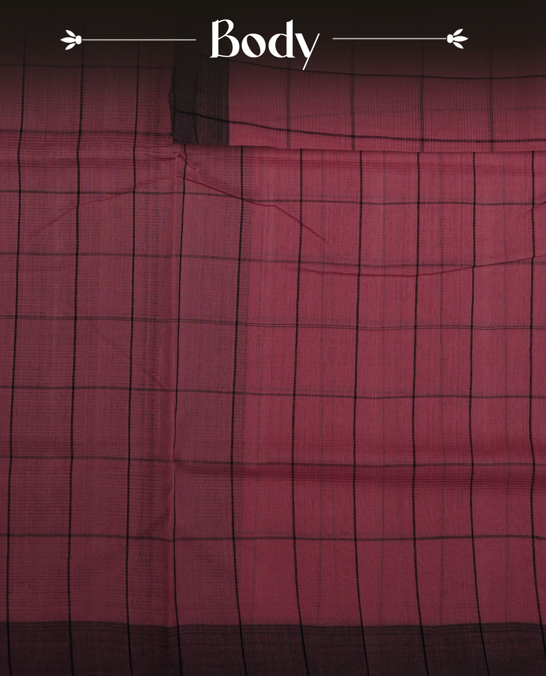Lavender Colour Mangalagiri Cotton Saree Featuring Purple Checks On Body , Complemented By Contrast Colour Border & Striped  Pallu, Paired With A Matching Blouse Piece.