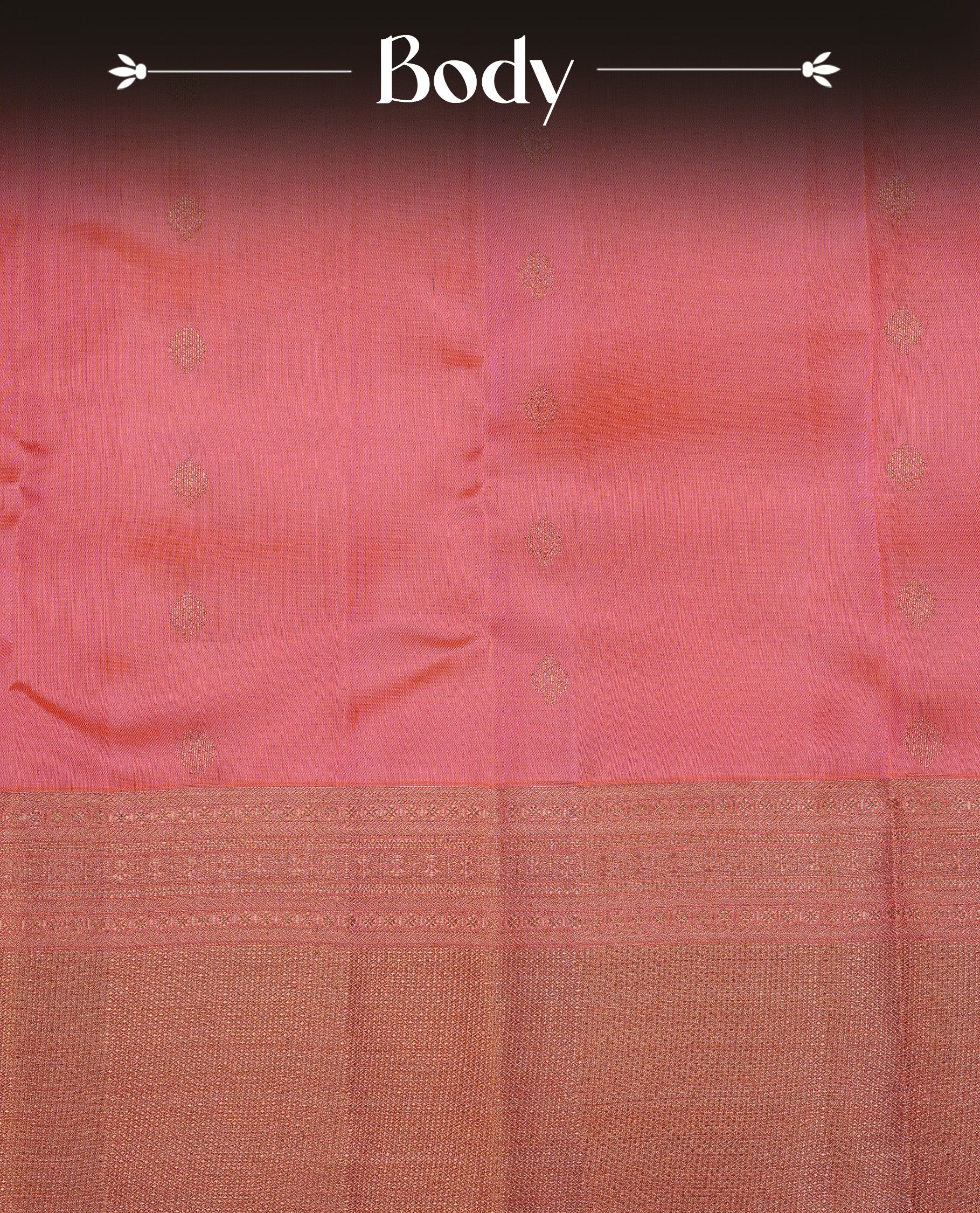 Pink  Colour Traditional Kancheepuram Slik Saree Featuring Gold Zari Motifs on the Body, Complemented by a Self  Colour  Gold Zari Traditional Border and Pallu, Paired with a Matching Blouse .