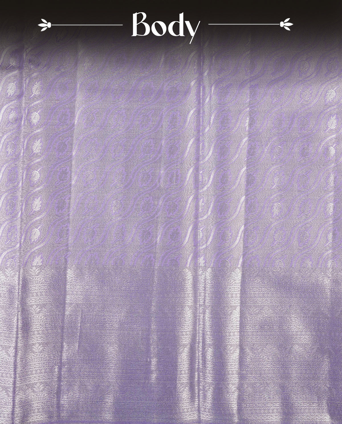 Lavender & Silver colour Double shade Semi tissue silk saree featuring self color kodi pattern on body, self colour with Fancy border, paired with matching.