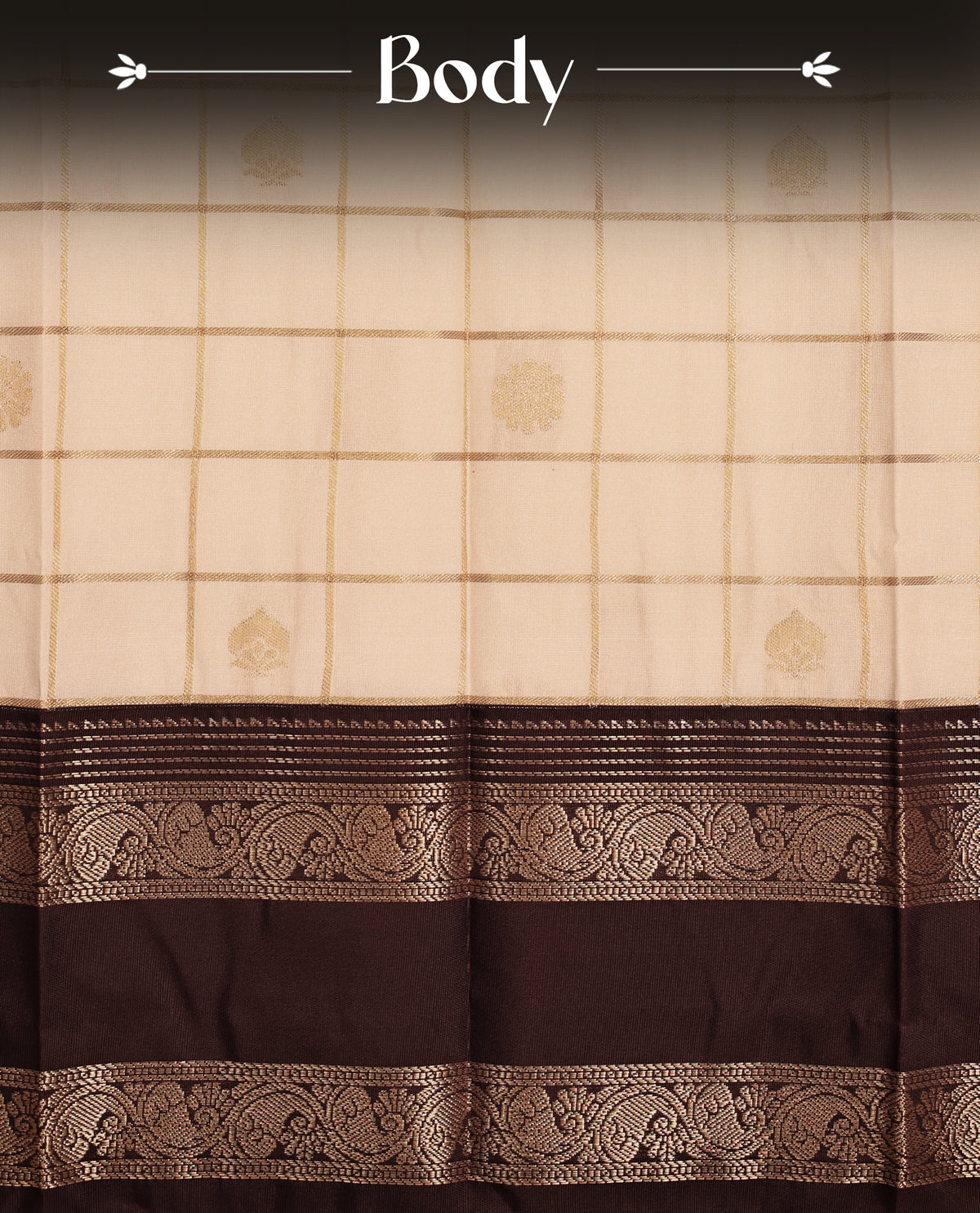 Cream colour soft silk saree