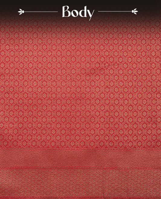 Dark Red Colour Banaras Katan Silk Saree