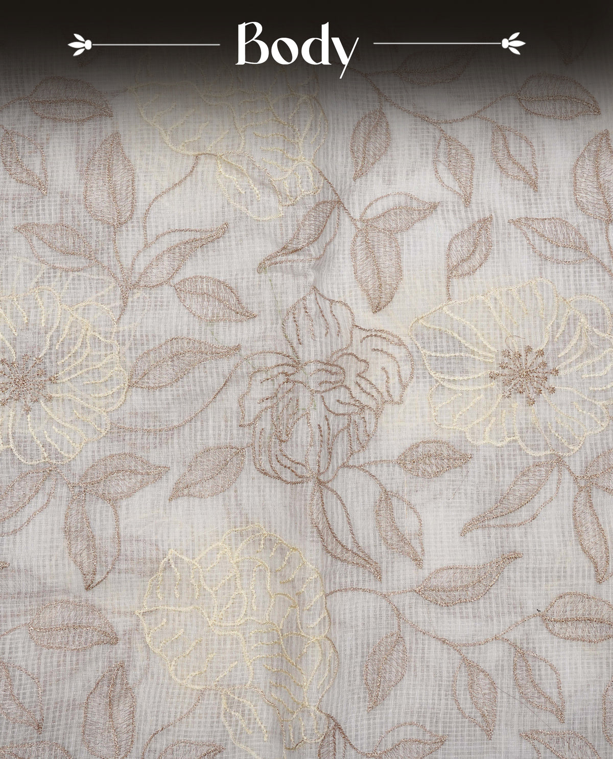 Off White colour Net Kota Designer saree.