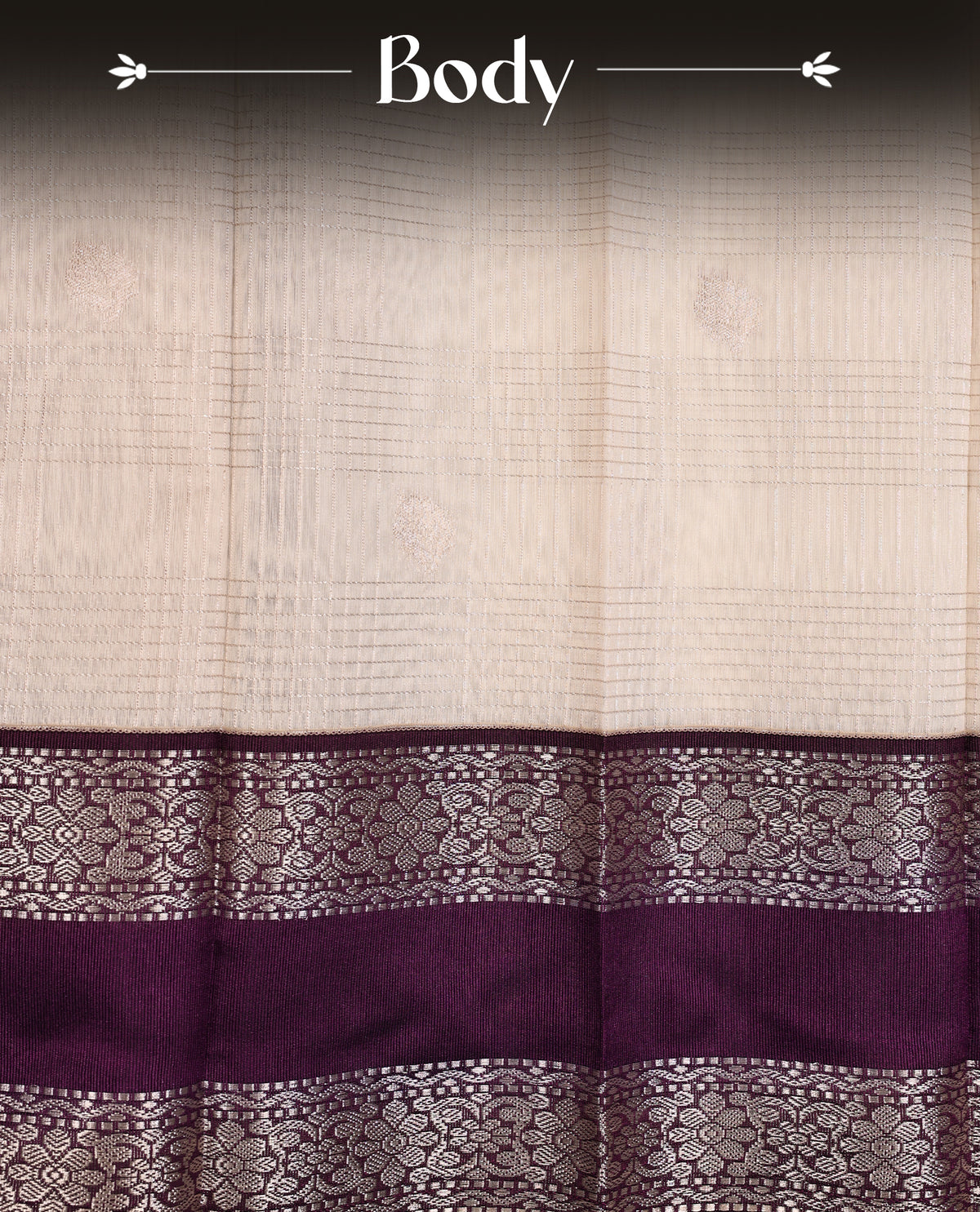 Cream colour soft silk saree