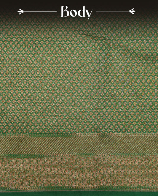 Green Colour Banaras Katan Silk Saree