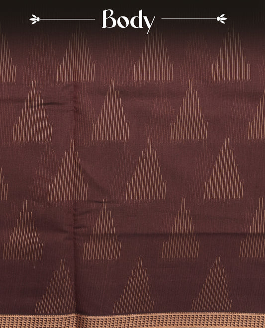 Brown Colour Silk Cotton Saree