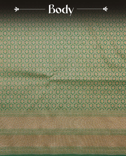Green Colour Banaras Katan Silk Saree