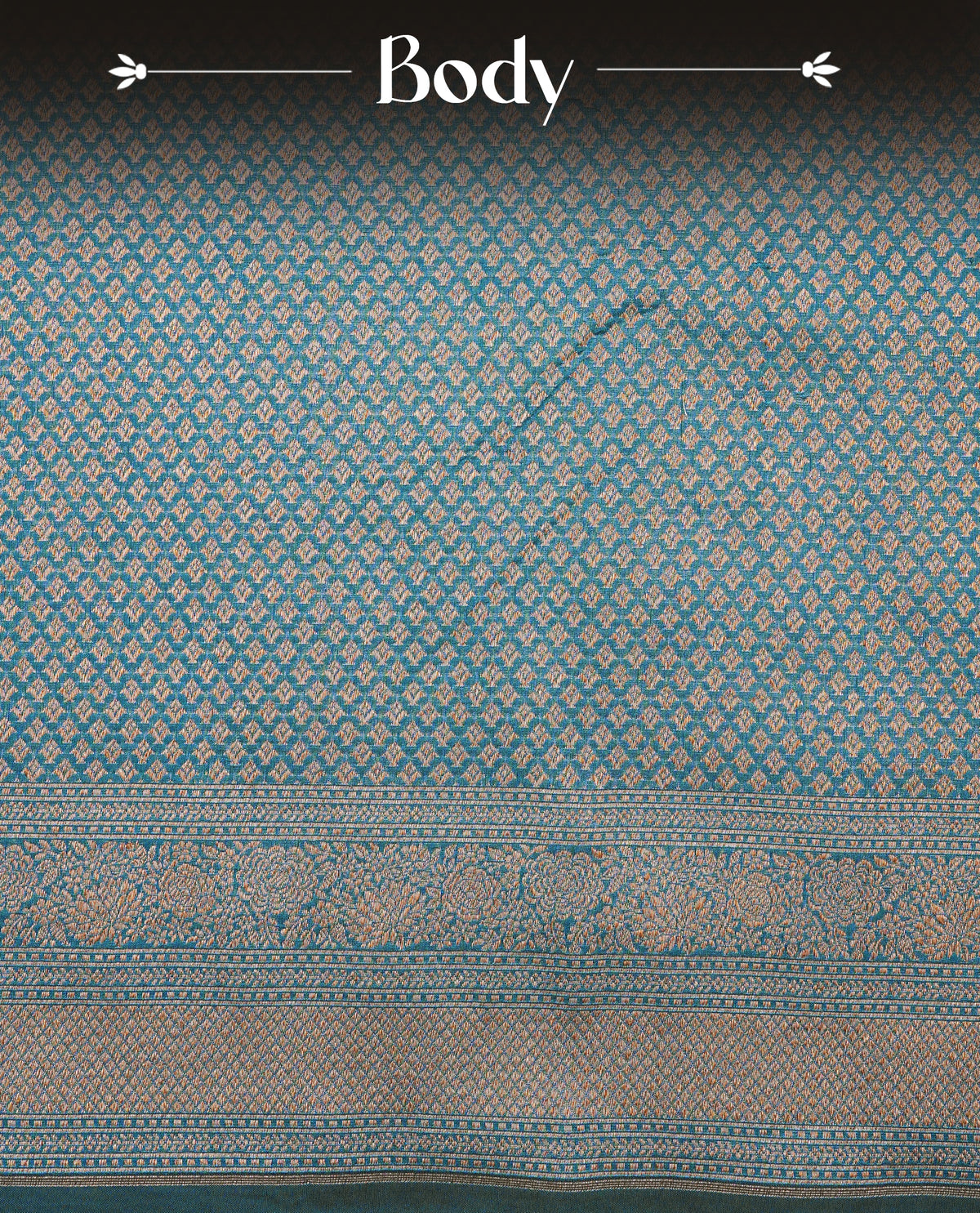 Teal Colour Banaras Katan Silk Saree