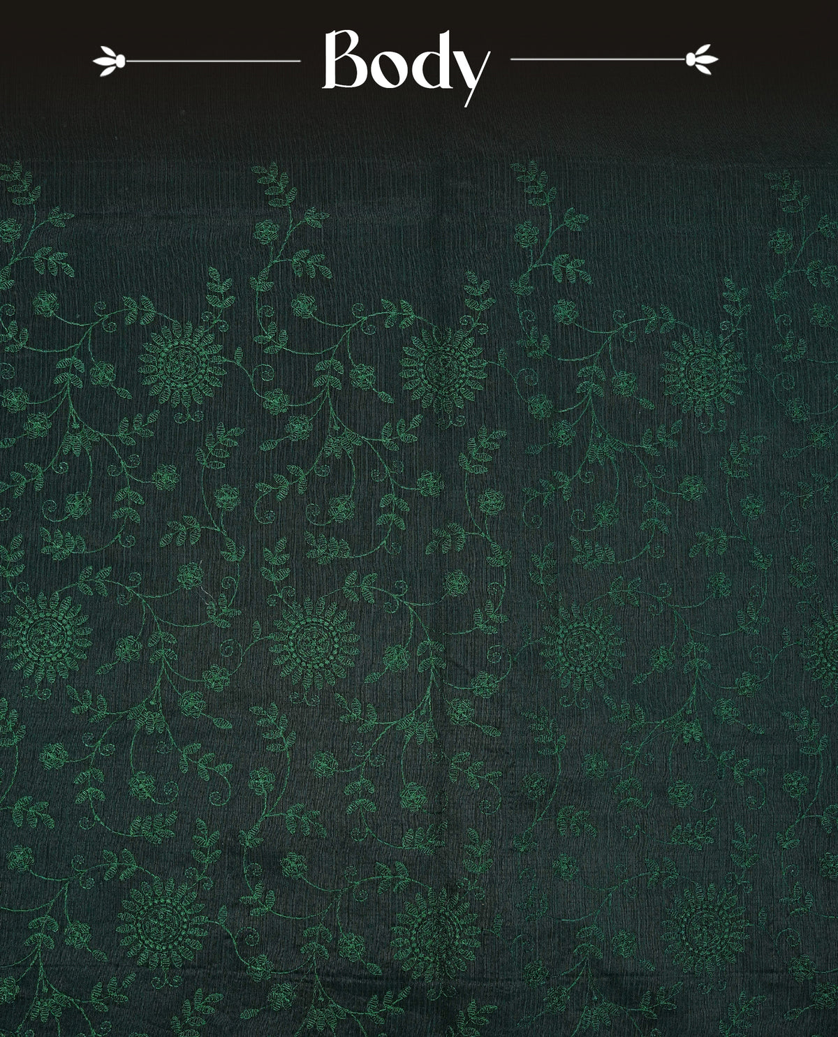 Dark Green colour Net Kota Designer saree.