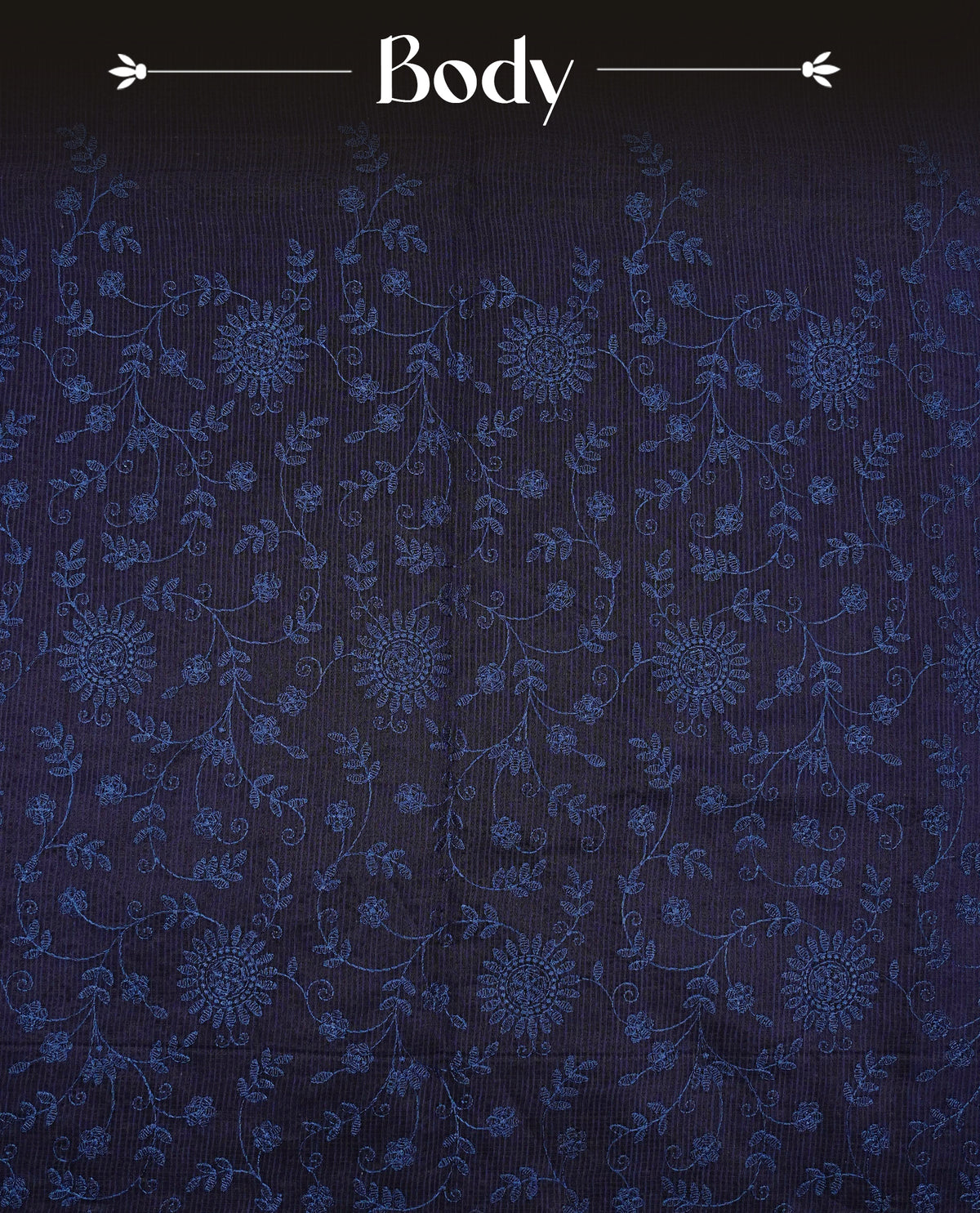 Navy Blue  colour Net Kota Designer saree.