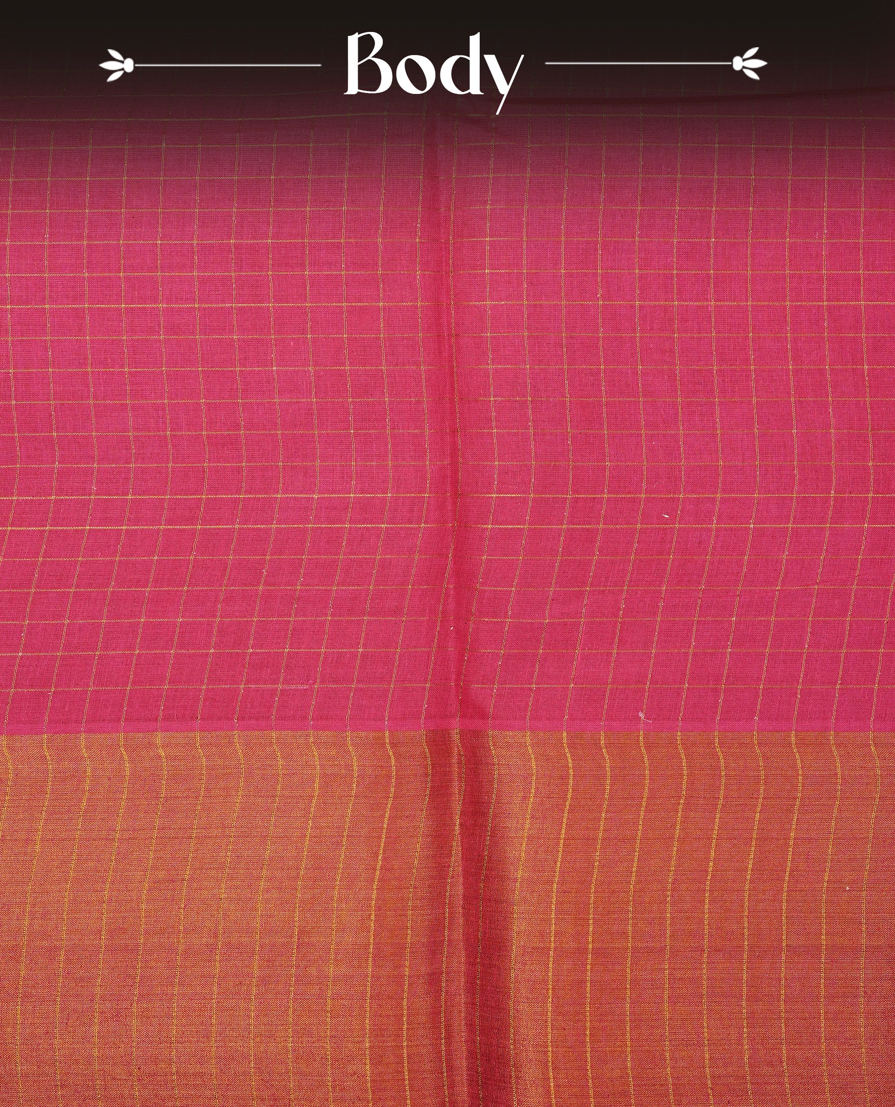 Pink Sungudi cotton saree featuring elegant gold zari checks across the body, complemented by a contrast gold zari border. Comes with a matching blouse piece.