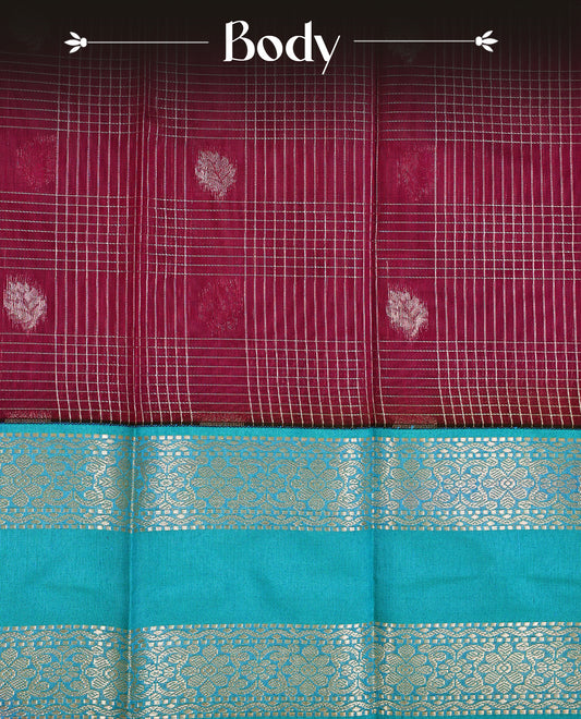 Wine colour soft silk saree