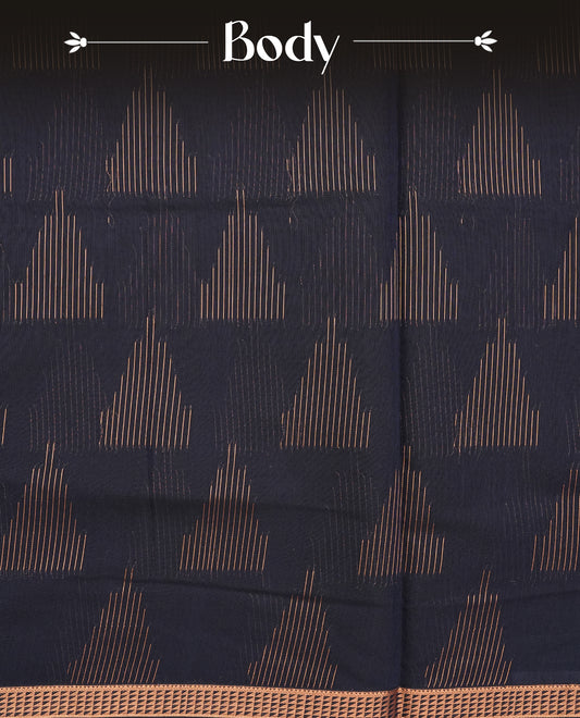 Navy Blue Colour Silk Cotton Saree