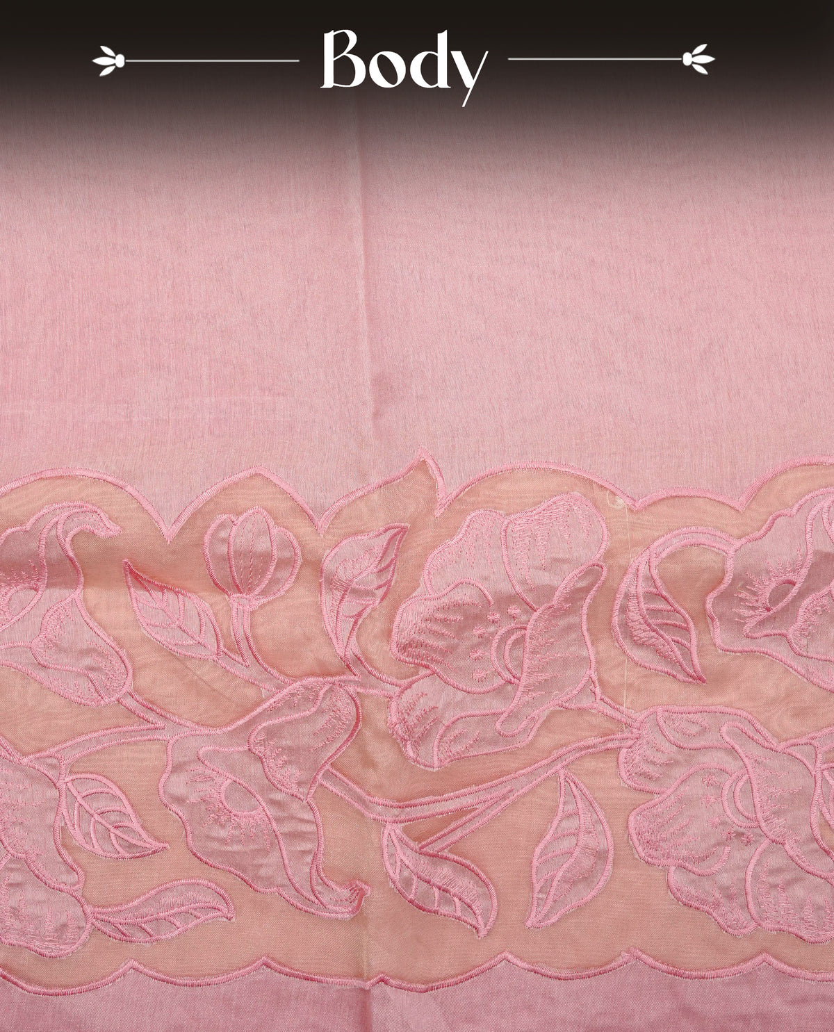 Pastel Pink colour Tussar Designer saree.