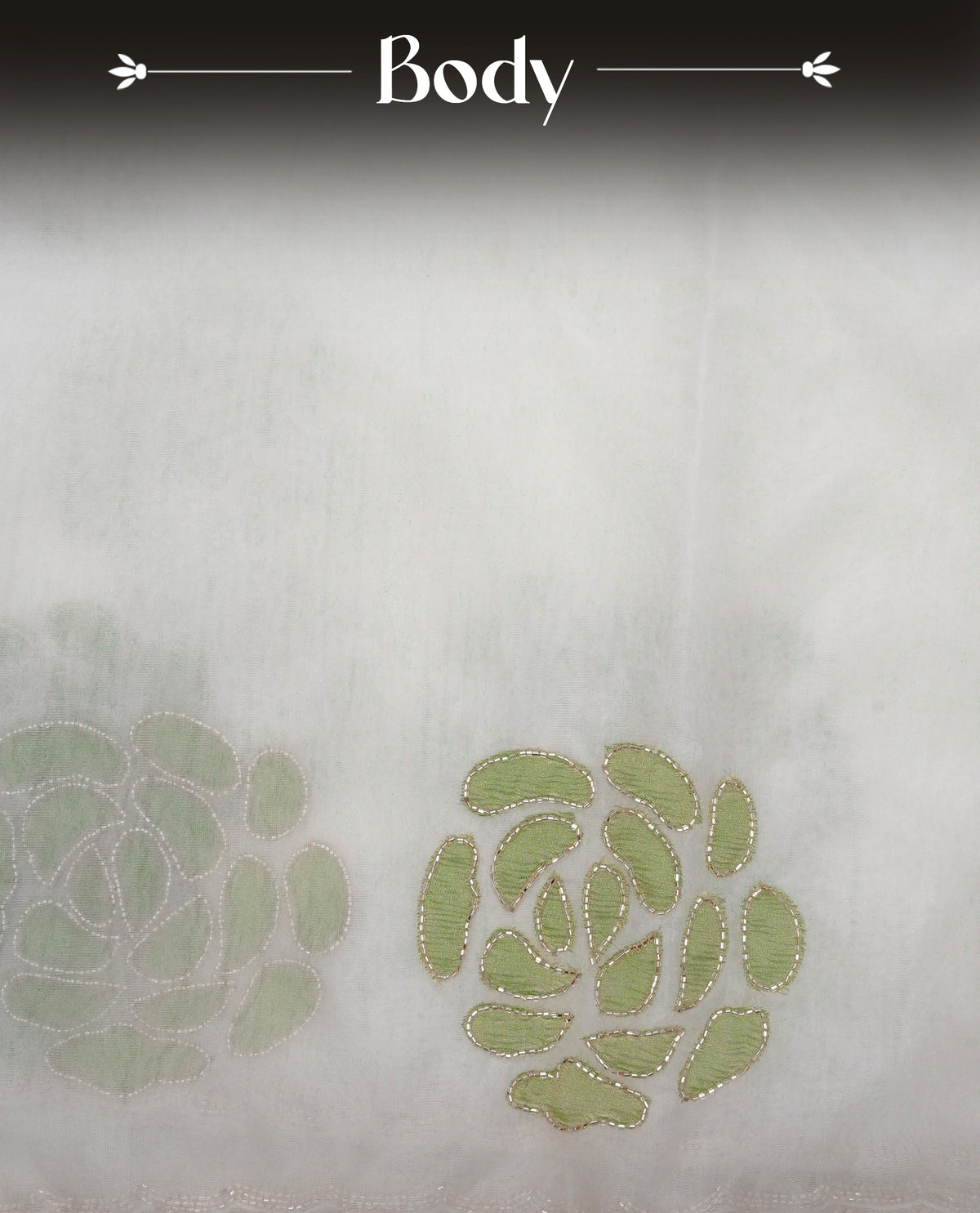 White Colour Net Designer Saree.