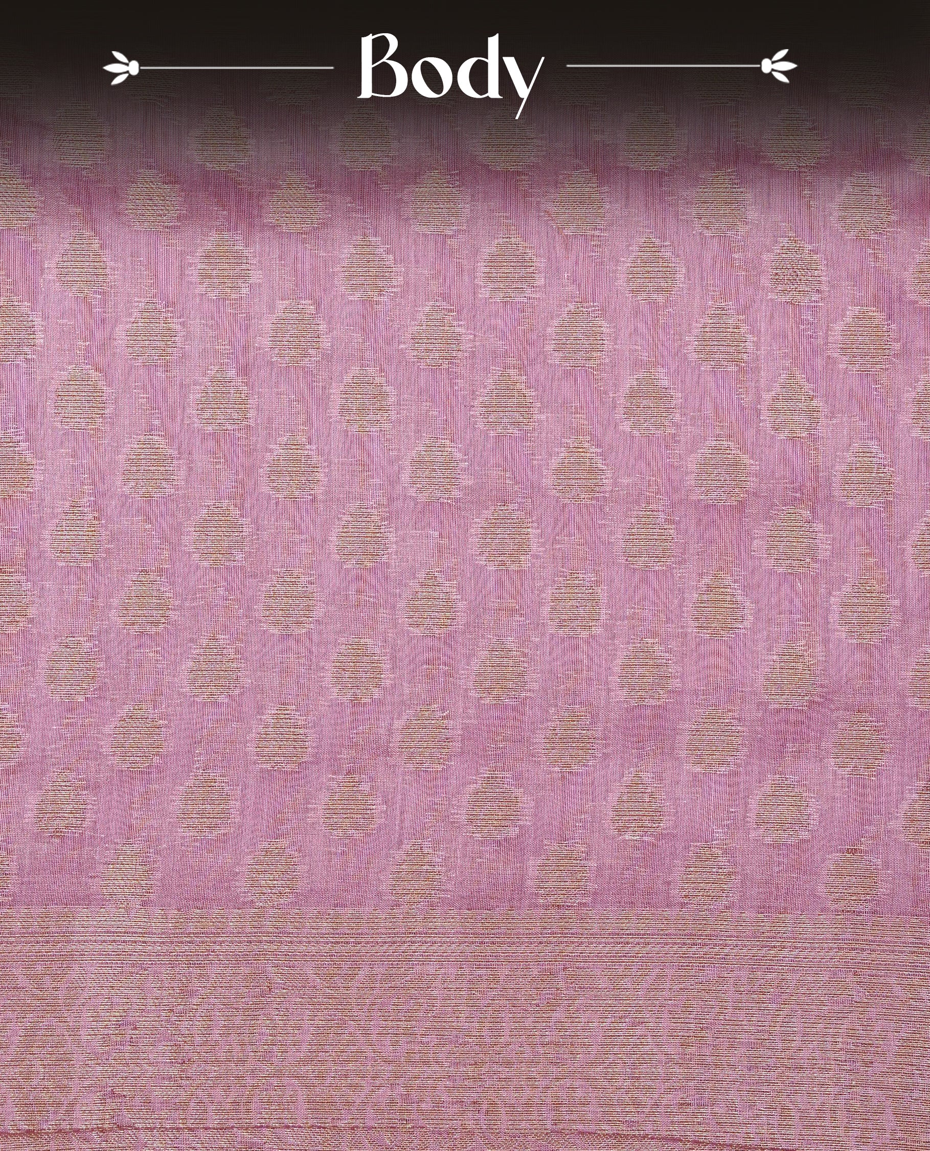 Dusty Pink Colour Tussar Silk saree with antique zari butta motifs On body, a self-toned floral zari border, a rich zari pallu, and Paired With a matching blouse piece.