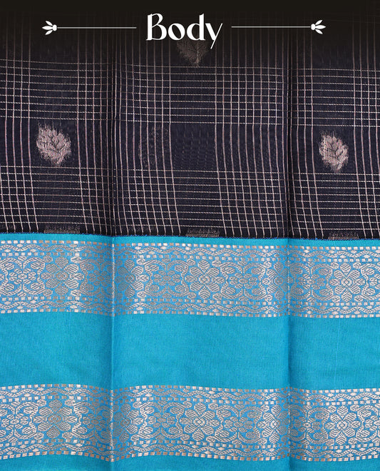 Navy colour soft silk saree