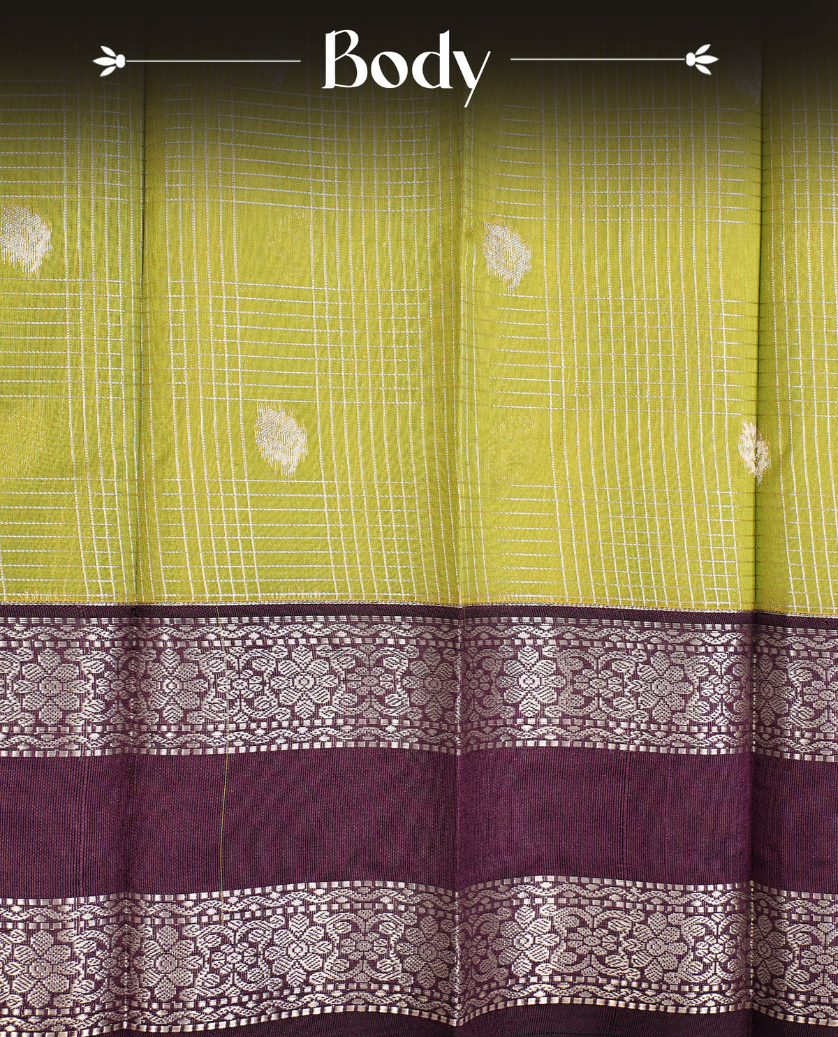 Lime green colour soft silk saree