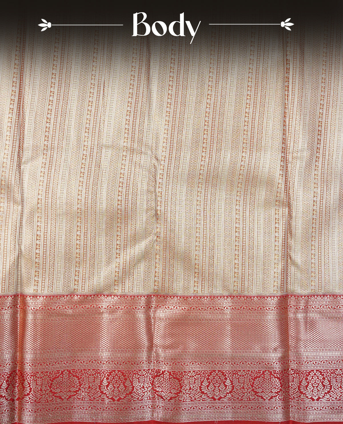 Pastel red colour Semi Tissue Silk Saree featuring Silver zari Works on the body, complemented by an intricately woven Silver zari pallu, a rich Maroon border with silver zari work and paired with a matching plain blouse piece.