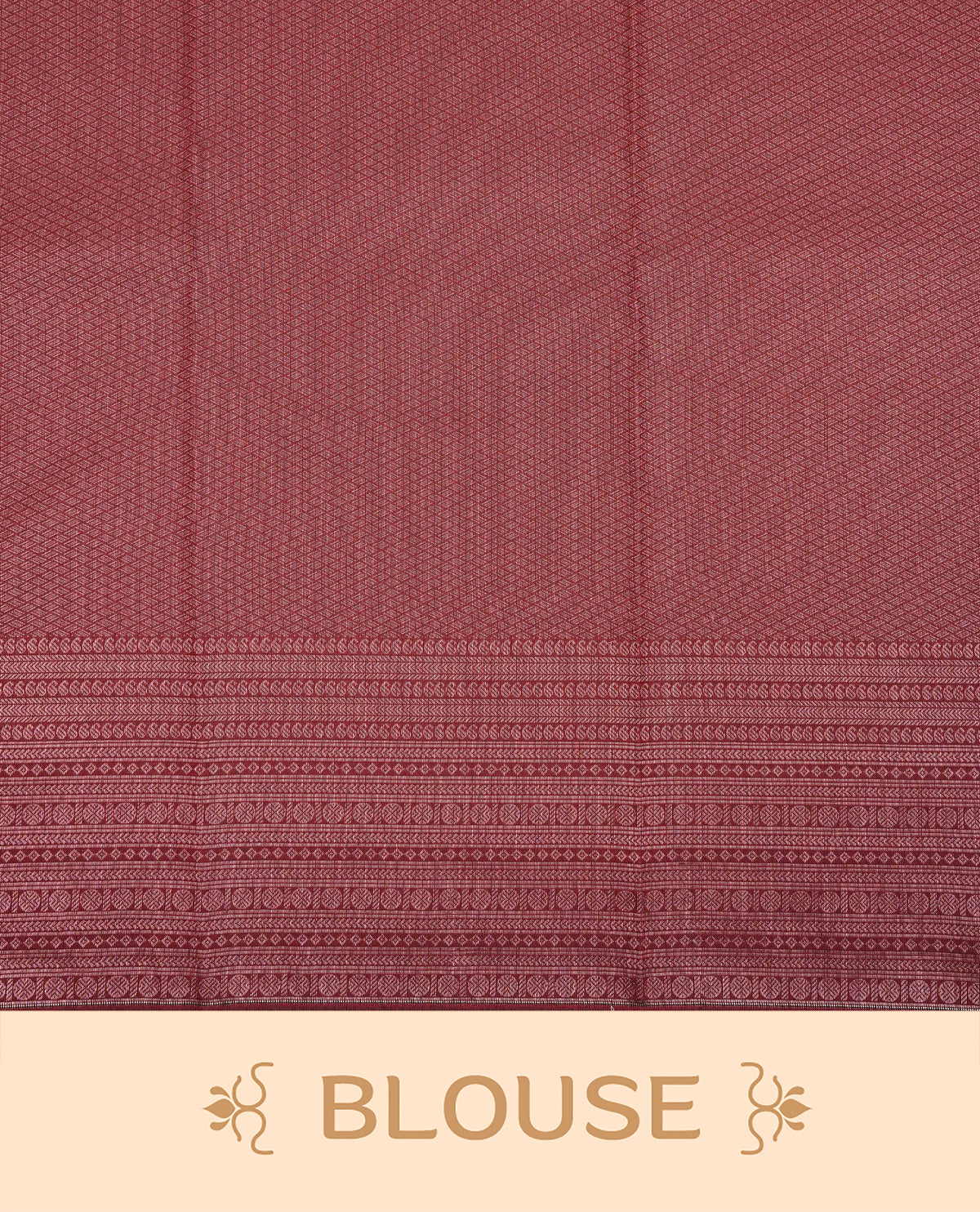 Reddish brown colour semi silk saree featuring antique zari kodi patterns on body, contrast self colour with traditional border on body, grand pallu comes with matching blouse piece