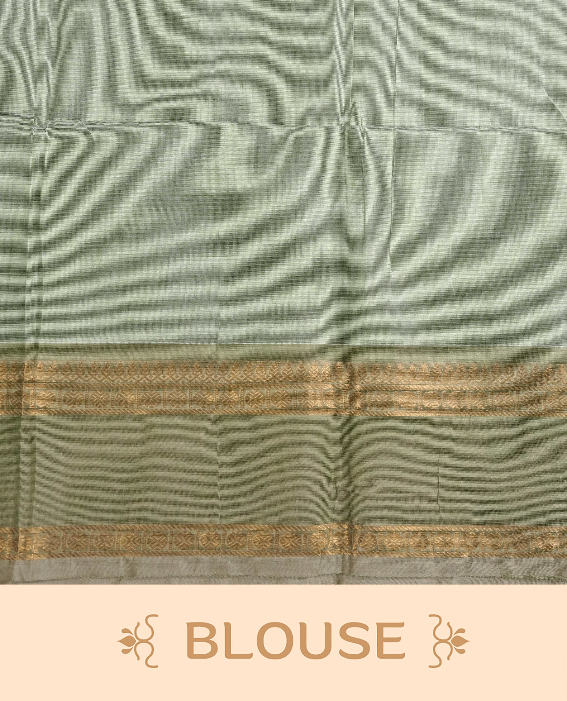 Mint colour chettinad cotton saree Featuring Elegant plain on body, complemented by contrast Olive colour with zari border, comes with matching blouse piece.