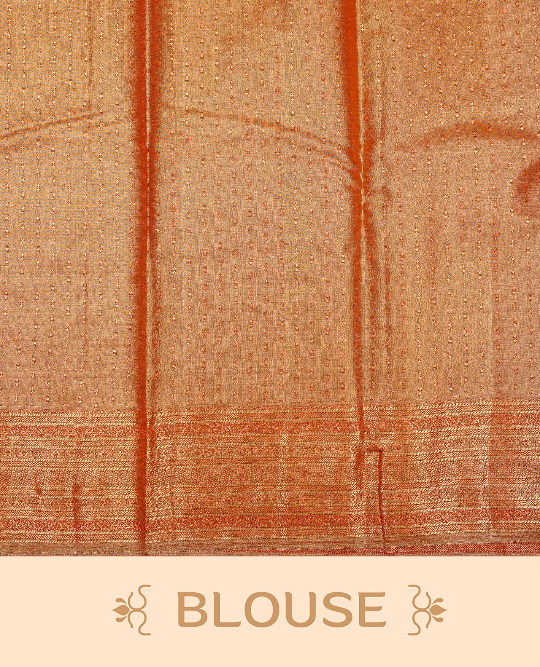 Gold & Maroon colour Double shade Semi tissue silk saree featuring Gold zari kodi pattern on body, self colour with traditional border, paired with matching.