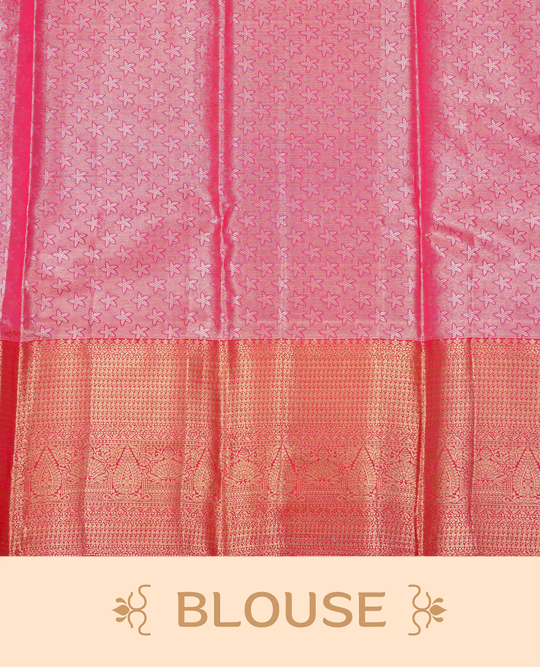 Light Green & gold colour Double shade Semi tissue silk saree featuring gold & silver floral pattern on body, Contrast Red colour with traditional border, paired with matching.