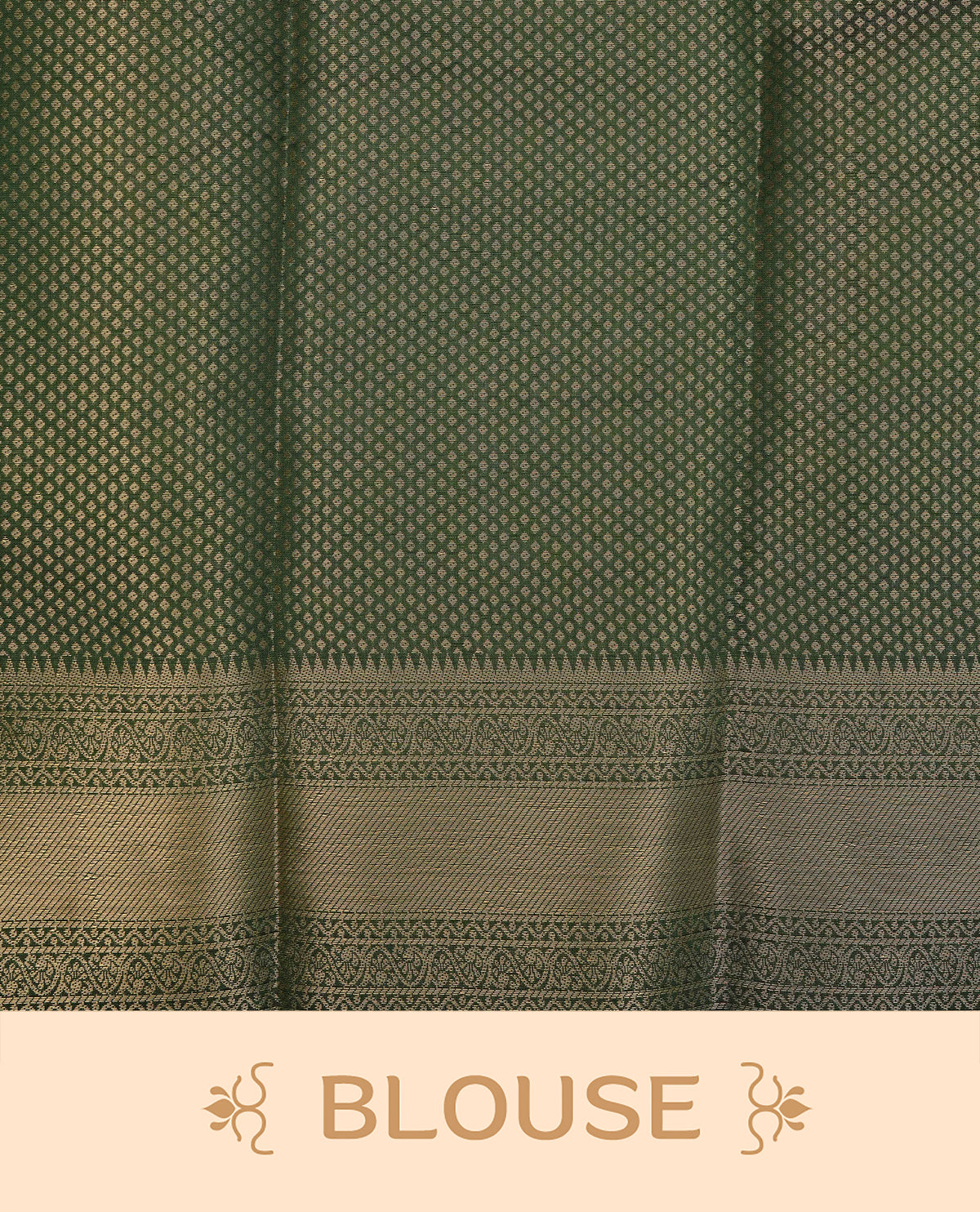 Wine colour semi silk saree featuring gold zari check patterns on body, contrast green colour with traditional border on body, grand pallu comes with matching blouse piece