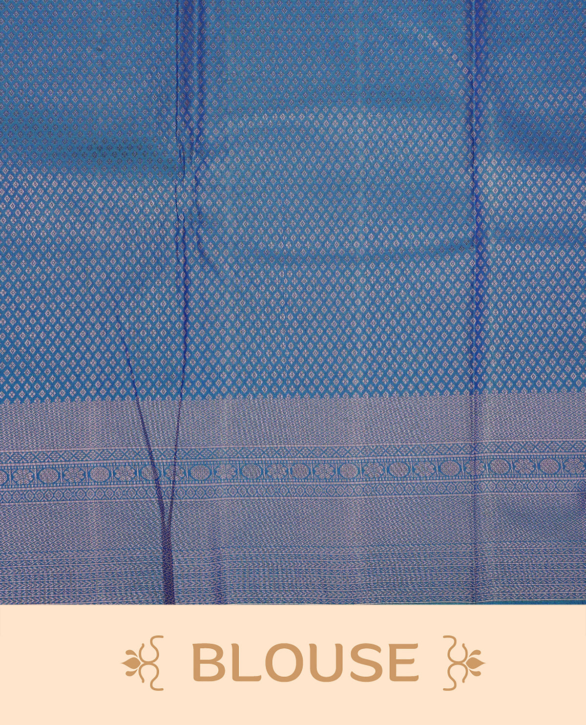 Teal blue colour semi silk saree featuring antique zari kodi patterns on body, contrast self colour with traditional border on body, grand pallu comes with matching blouse piece